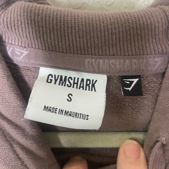 Gymshark Legacy Cropped Hoodie Top Womens Size S Brown Fitness Athleisure Pullo - Picture 2 of 8
